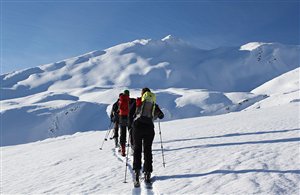 Scialpinismo lungo il Sentiero AVS sul Plan de Corones
